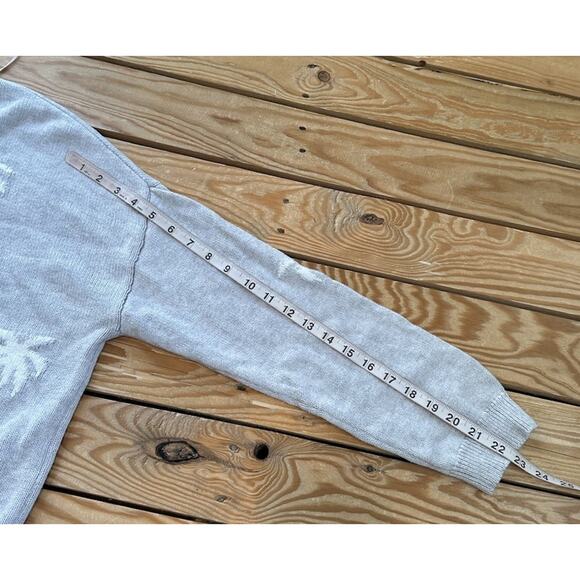 Rails Perci Palms Cashmere Sweater Size Large Women’s Gray - Picture 9 of 9